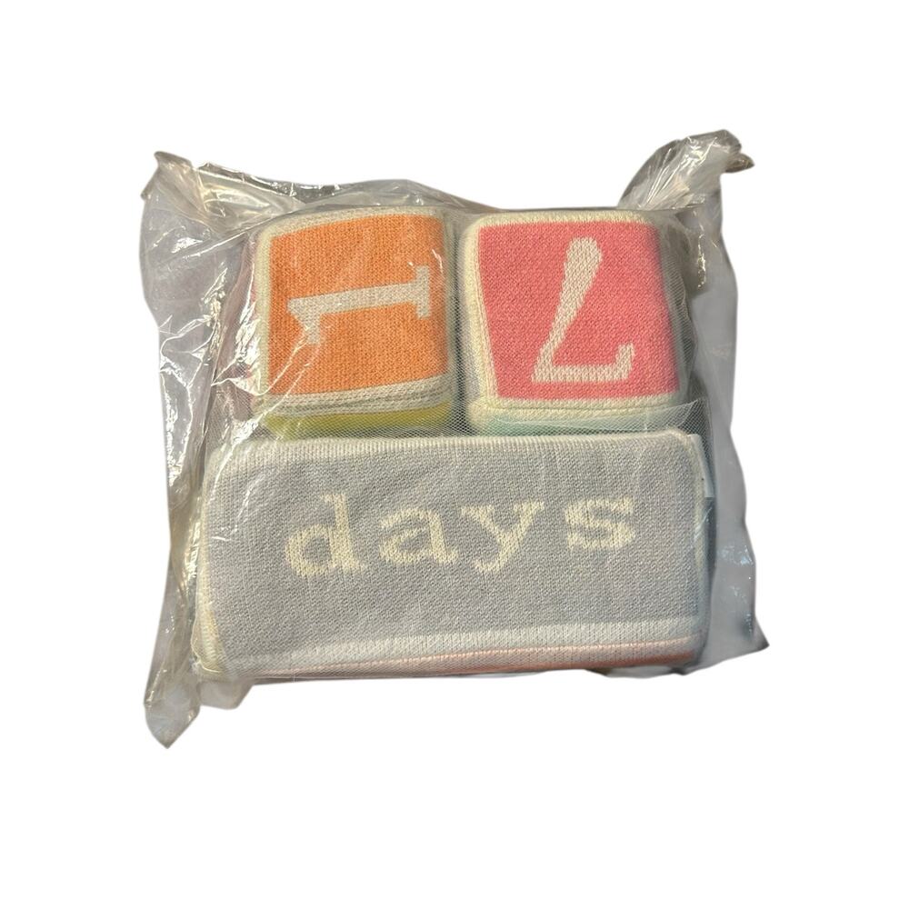 Toby & Company Baby Nygb Milestone Knit Blocks with Rattle, Multi, One Size